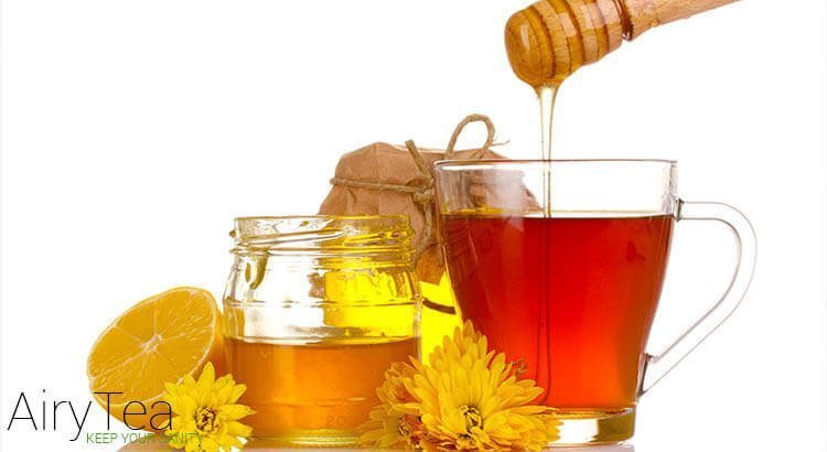 Honey added to tea