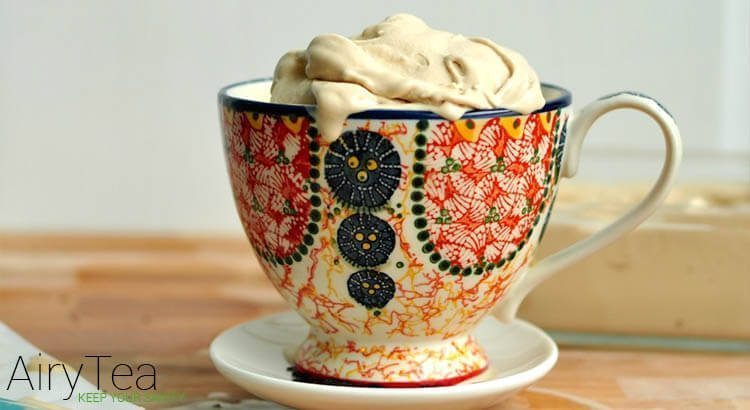 Ice cream inside tea