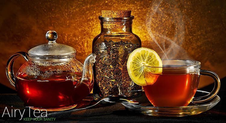 Lemon inside tea