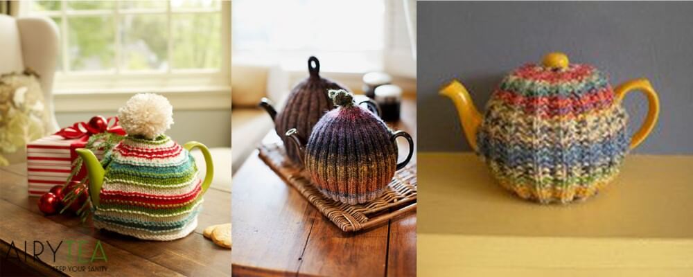 Teapots With Knitted Covers